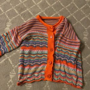 vintage scalloped hem cardigan